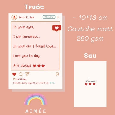 Combo 2 Thiệp Valentine 14/2, sinh nhật, 8/3, cảm ơn, chúc mừng - thiết kế theo yêu cầu, chỉ 16.000