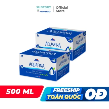 Combo 2 Thùng Nước Tinh Khiết Aquafina 500ml - Giảm Giá Sốc 261k