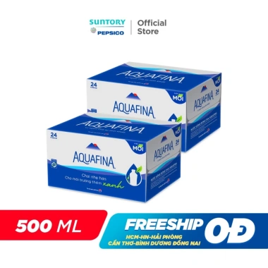 Combo 2 Thùng Nước Tinh Khiết Aquafina 500ml - Giảm Giá Sốc 261k