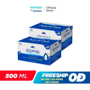 Combo 2 Thùng Nước Tinh Khiết Aquafina 500ml - Giảm Giá Sốc 261k