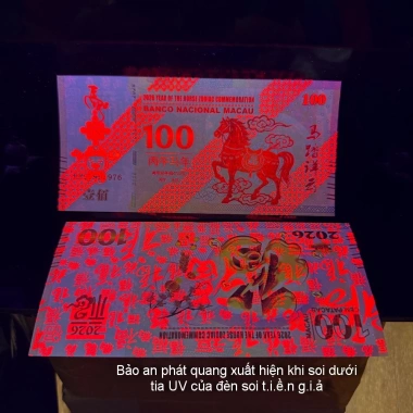 Combo 2 Tờ Tiền Ngựa Macau 2.026 May Mắn Lưu Niệm Quà Tặng Lì Xì Tết giá 7.420₫