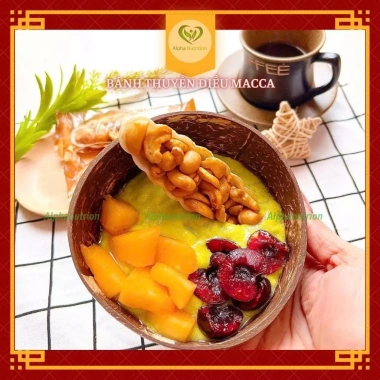 Combo 2 túi 250g Bánh thuyền Điều Macca Alpha Nutrition - Ăn vặt giảm cân, eatclean 236.000đ 3