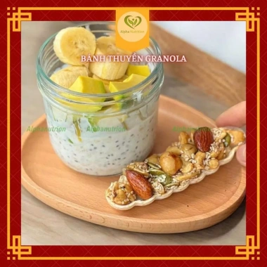 Combo 2 túi Bánh Thuyền Granola 250g Alpha Nutrition - Ăn Vặt Healthy, Giá 224k