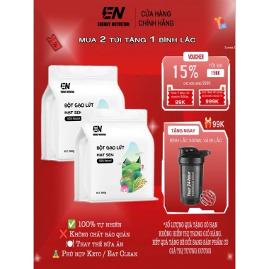 Combo 2 Túi Bột Gạo Lứt Hạt Sen Thay Thế Bữa Ăn Giảm Cân Quà Tặng Bình Nước 500ml 630.000 3