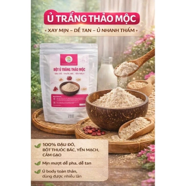 Combo 2 túi Bột ủ tắm trắng thảo mộc Body, tặng chén gáo dừa, muỗng, chỉ 100.000₫ 6