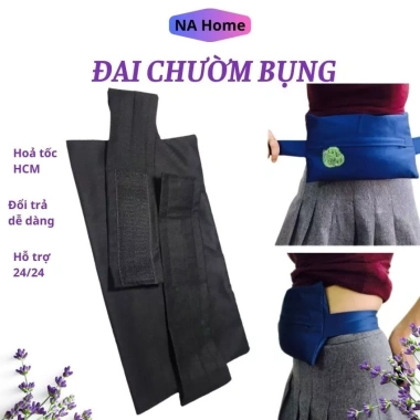 Combo 2 túi chườm bụng Na Home - Đai quấn tiện lợi, túi muối giảm eo, vải dày giữ nhiệt, giá ưu đãi 62.000₫