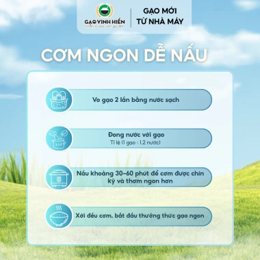 Combo 2 Túi Gạo Hương Lài Sữa Khổng Tước Nguyên Vinh Hiển 5kg - Dẻo Vừa, Thơm, Mềm Cơm, Giá Ưu Đãi 256.000đ 3