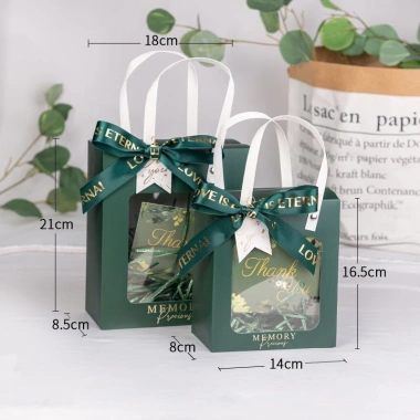 Combo 2 Túi Giấy Quai Cói Đế Dán Chắc - Túi Hộp Quà 1 Mặt Suốt, Giá 19.800₫ 8