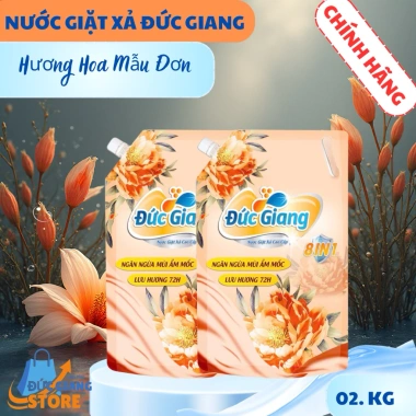 Combo 2 Túi Nước Giặt Đức Giang 8in1 Hương Hoa 2.000ml – Giá 160.000đ, giảm 38.000đ