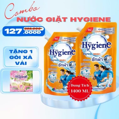 Combo 2 Túi Nước Giặt Hygiene Hương Nước Hoa Túi Cam 1.400ml Giá 125.000 đồng