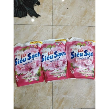 Combo 2 túi Nước giặt Lix Siêu Sạch hương Hoa Anh Đào 2.4kg - Trắng Sáng, chỉ 170.000 VNĐ