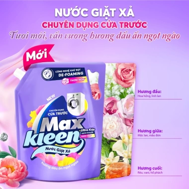 Combo 2 Túi Nước Giặt Xả MaxKleen Cửa Trước 3.6kg Hương Nước Hoa Huyền Diệu, Dấu Ấn Ngọt Ngào Giá 416.000 VND 9