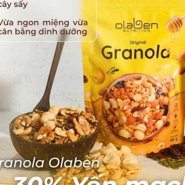 Combo 2 Túi Olaben Premium Granola - Ngũ Cốc Giảm Cân Nướng Mật Ong Vanila 497k 7