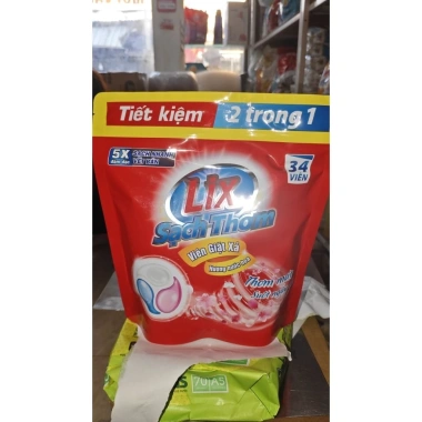 Combo 2 túi Viên giặt xả Lix Sạch Thơm Nước Hoa 510g - Giá ưu đãi 365.000 VND