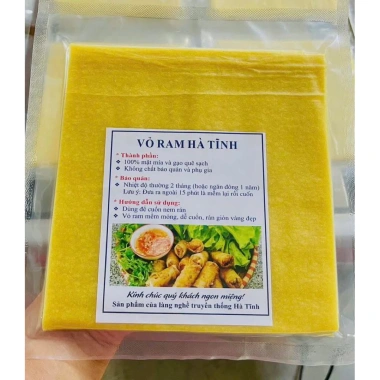 Combo 2 Túi Vỏ Ram Hà Tĩnh Làng Vân 500g - 180-200 lá - Vỏ nem rán giòn, hút chân không - Giá ưu đãi 68.000 VND 2