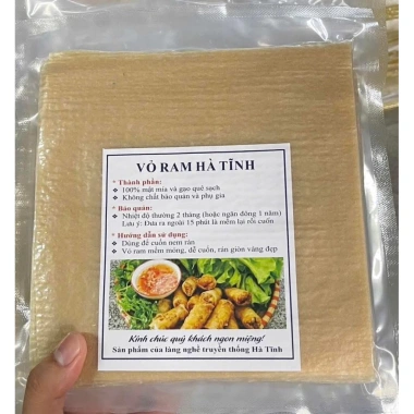 Combo 2 Túi Vỏ Ram Hà Tĩnh Làng Vân 500g - 180-200 lá - Vỏ nem rán giòn, hút chân không - Giá ưu đãi 68.000 VND 3