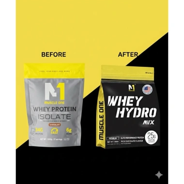 Combo 2 Túi Whey Hydro Protein M1 + Bình Nước Quà Tặng - Chỉ 918.000₫ 2