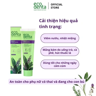 Combo 2 tuýp Kem đánh răng Ecodenta đa chức năng 7 thảo mộc 100ml - 425.000₫