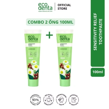 Combo 2 tuýp Kem đánh răng Ecodenta nhạy cảm chiết xuất cúc La Mã & nụ đinh hương 100ml 2 Combo 2 tuýp Kem đánh răng Ecodenta nhạy cảm chiết xuất cúc La Mã & nụ đinh hương 100ml 2