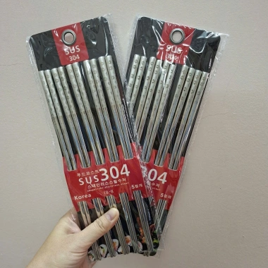 Combo 2 vỉ 10 đôi đũa inox sang trọng, khắc laser, chống trơn trượt, bền bỉ - Giá 65.000₫ 2 Combo 2 vỉ 10 đôi đũa inox sang trọng, khắc laser, chống trơn trượt, bền bỉ - Giá 65.000₫ 2