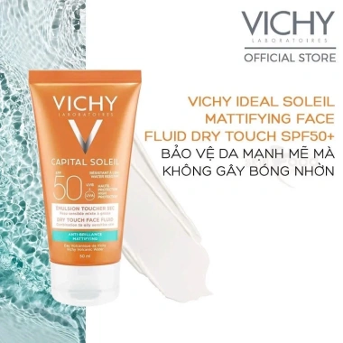 Combo 2 Vichy Soleil SPF50+ Dry Touch - Kem chống nắng da dầu mụn 50ml, 139k