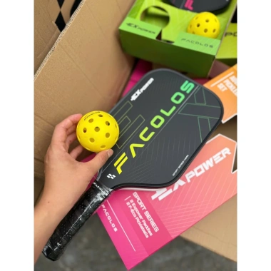 Combo 2 vợt Pickleball Facolos ExPower Black 14mm - Chính hãng, tặng 2 bóng, giảm giá 599k 3
