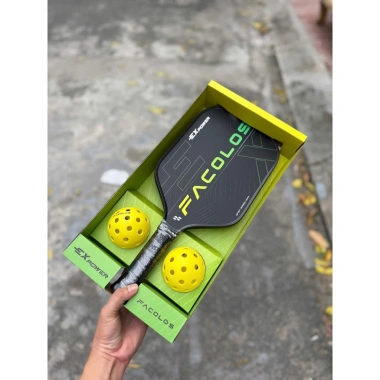 Combo 2 vợt Pickleball Facolos ExPower Black 14mm - Chính hãng, tặng 2 bóng, giảm giá 599k 4