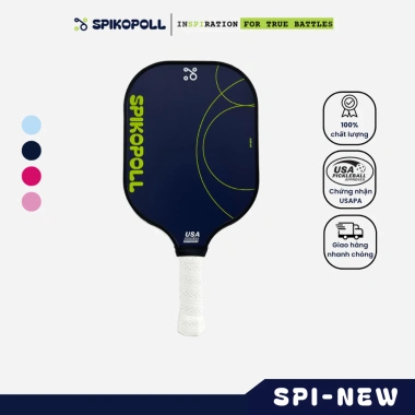 Combo 2 vợt pickleball SPIKOPOLL Spi New cho newbie, mặt vợt 16mm Fiberglass - Giá 690.000₫