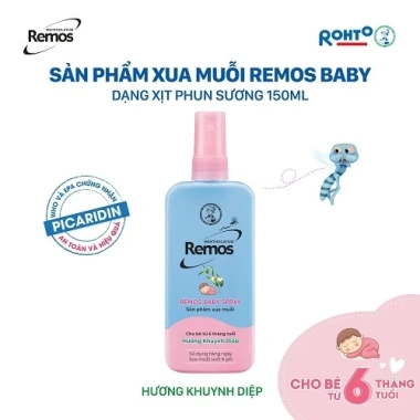 Combo 2 Xịt Chống Muỗi Rohto Remos 150ml - Bé 6 tháng, hương khuynh diệp, 211.000₫