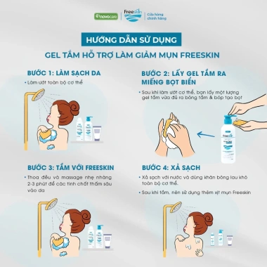 Combo 2 Xịt Mụn Lưng + 1 Gel Tắm Ngừa Mụn Freeskin – Mờ Thâm, Dưỡng Sáng Da 500k 6 Combo 2 Xịt Mụn Lưng + 1 Gel Tắm Ngừa Mụn Freeskin – Mờ Thâm, Dưỡng Sáng Da 500k 6