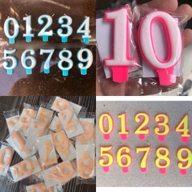 Combo 20 cây nến số sinh nhật + đèn cầy trang trí bánh kem - Giá chỉ 20.000 VND