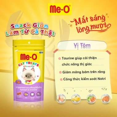 Combo 20 gói Bánh thưởng Me-O cho mèo, kèm nón BH HĐ299k - Giá ưu đãi 234k