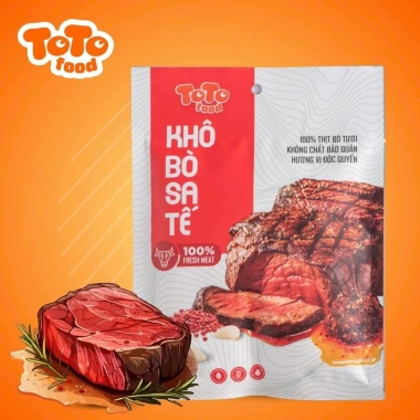 Combo 20 gói Khô Vị Bò Sa Tế Toco Food - Giá chỉ 215.000, hương vị đậm đà, tiện lợi