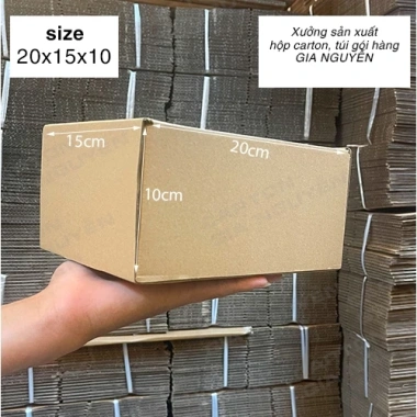 Combo 20 hộp carton vừa nắp gài 20x15x10 - Đựng mỹ phẩm, trang sức, đồ nhỏ gọn, chỉ 91.000₫