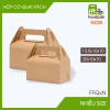 Combo 20 hộp giấy kraft quai xách - Nhiều size, hộp bánh ngọt & quà handmade