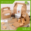 Combo 20 hộp giấy kraft quai xách - Nhiều size, hộp bánh ngọt & quà handmade 2
