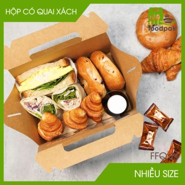 Combo 20 hộp giấy kraft quai xách - Nhiều size, hộp bánh ngọt & quà handmade 4 Combo 20 hộp giấy kraft quai xách - Nhiều size, hộp bánh ngọt & quà handmade 4