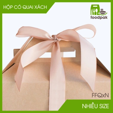 Combo 20 hộp giấy kraft quai xách - Nhiều size, hộp bánh ngọt & quà handmade 5 Combo 20 hộp giấy kraft quai xách - Nhiều size, hộp bánh ngọt & quà handmade 5