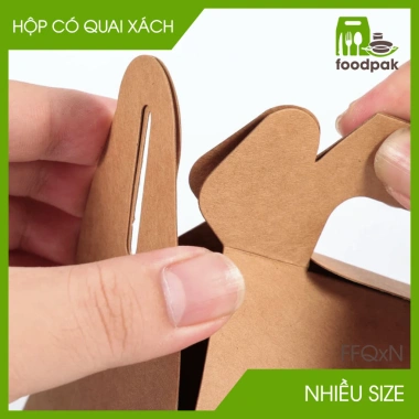 Combo 20 hộp giấy kraft quai xách - Nhiều size, hộp bánh ngọt & quà handmade 6 Combo 20 hộp giấy kraft quai xách - Nhiều size, hộp bánh ngọt & quà handmade 6