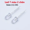 Combo 20 LED tự đổi màu 5mm - 7 màu nhấp nháy, 2 chân (1,5-3V) giá 21.630đ