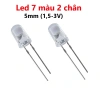 Combo 20 LED tự đổi màu 5mm - 7 màu nhấp nháy, 2 chân (1,5-3V) giá 21.630đ 4