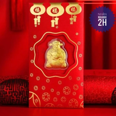 Combo 20 Lì Xì Thần Tài Mạ Vàng 24K - May Mắn Rước Tài Lộc Tết 2.025 Giá 60.000 VND