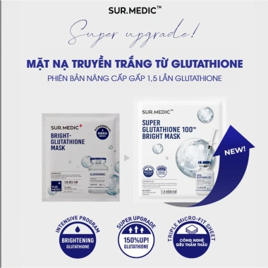 Combo 20 Mặt Nạ Dưỡng Sáng SUR.MEDIC+ - Giảm giá 578k, Dưỡng Da Sáng Mịn, 30gx10