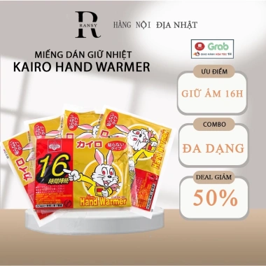 Combo 20 miếng dán giữ nhiệt con thỏ Nhật Kairo Hand Wammer 16h giữ ấm cơ thể Combo 20 miếng dán giữ nhiệt con thỏ Nhật Kairo Hand Wammer 16h giữ ấm cơ thể