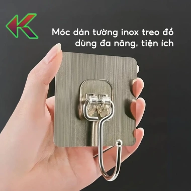Combo 20 Móc Dán Tường Inox 304 Chịu Lực 10kg Treo Quần Áo, Túi Xách Siêu Chắc Giá Giảm