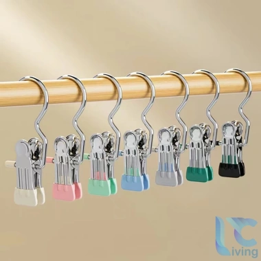 Combo 20 Móc Kẹp Đơn Treo Living C - Đa năng, tiết kiệm diện tích, kẹp quần áo, tất, nón - Giá chỉ 57.000đ 2 Combo 20 Móc Kẹp Đơn Treo Living C - Đa năng, tiết kiệm diện tích, kẹp quần áo, tất, nón - Giá chỉ 57.000đ 2
