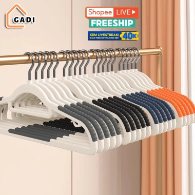 Combo 20 móc treo quần áo đa năng, chống trượt xoay 360, nhựa cao cấp, bền, chịu trọng tải lớn - chỉ 39.000₫