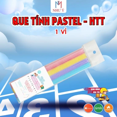 Combo 20 Que Tính Pastel - HTT 4 Màu, Giá chỉ 12.000đ, Tô màu tươi sáng