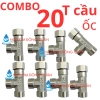 Combo 20 T cầu ốc động + 10 và 5, T cầu ốc ren 21 - Lắp dây xịt, chia nước vệ sinh, bồn cầu, chỉ 105.900 VND