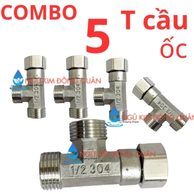 Combo 20 T cầu ốc động + 10 và 5, T cầu ốc ren 21 - Lắp dây xịt, chia nước vệ sinh, bồn cầu, chỉ 105.900 VND 4